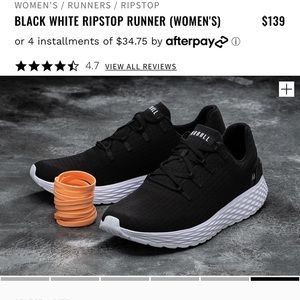 NOBULL Ripstop Runner Black/White Sz 7.5 Womens
